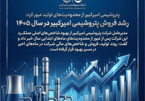 رشد فروش پتروشیمی امیرکبیر در سال ۱۴۰۵
